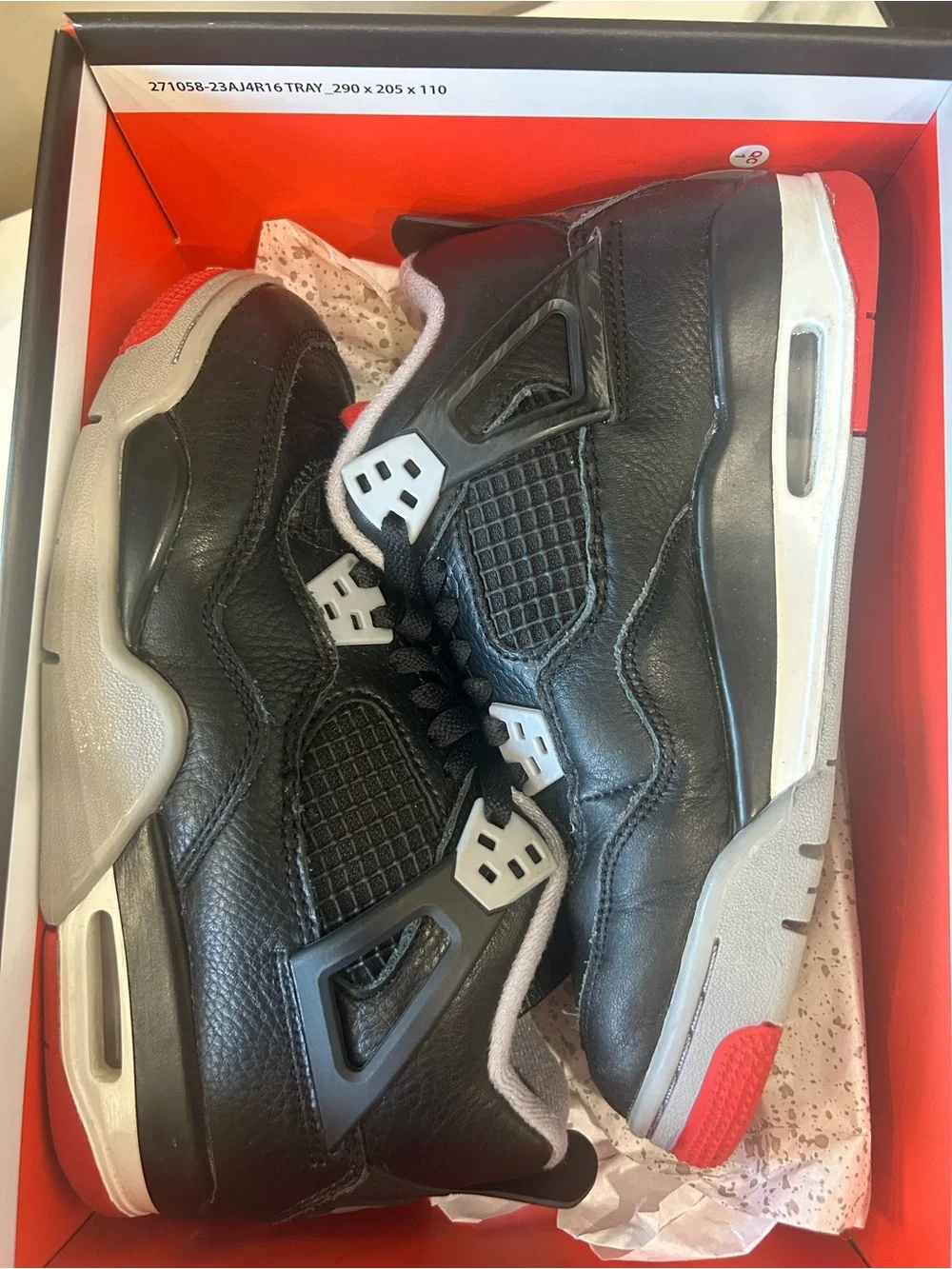 Air Jordan 4 Retro GS Bred Reimagined Size 5Y w/ Box